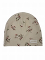 Wiosenna czapka dla dziewczynki róże na beżu