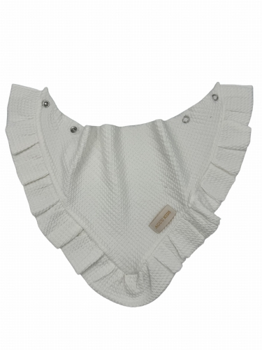 Wiosenna chusta z falbanką ecru babygirl