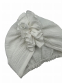 Turban falbanka muślin natura ecru babygirl